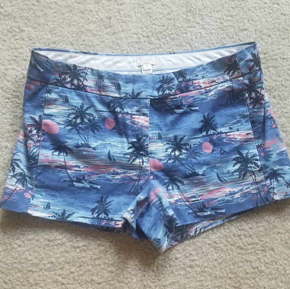 J. Crew stretch Hawaiian print shorts